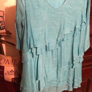 Layered Turquoise Shirt